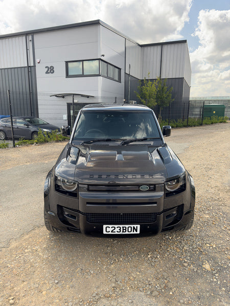 LAND ROVER DEFENDER L663 90/110/130 CARBON FIBRE SV STYLE HOOD/BONNET-Bonnet-CT CARBON-CT Carbon - High-quality carbon fiber and gloss black aerodynamic parts for premium sports and luxury vehicles.