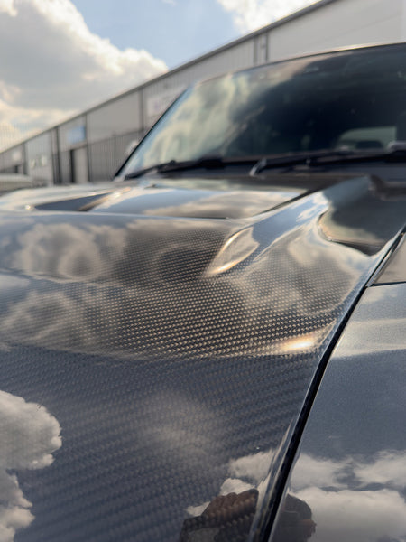LAND ROVER DEFENDER L663 90/110/130 CARBON FIBRE SV STYLE HOOD/BONNET-Bonnet-CT CARBON-CT Carbon - High-quality carbon fiber and gloss black aerodynamic parts for premium sports and luxury vehicles.