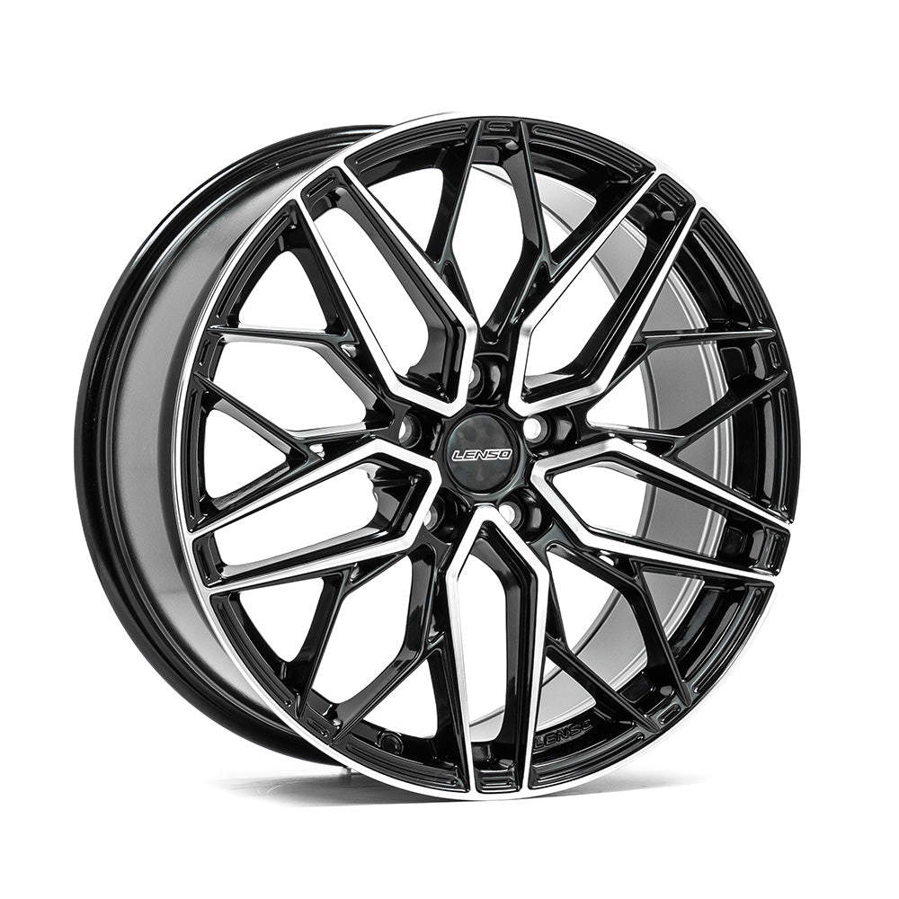 LENSO VENTUS 19x8.5 ET40 5x108 Gloss Black & Polished