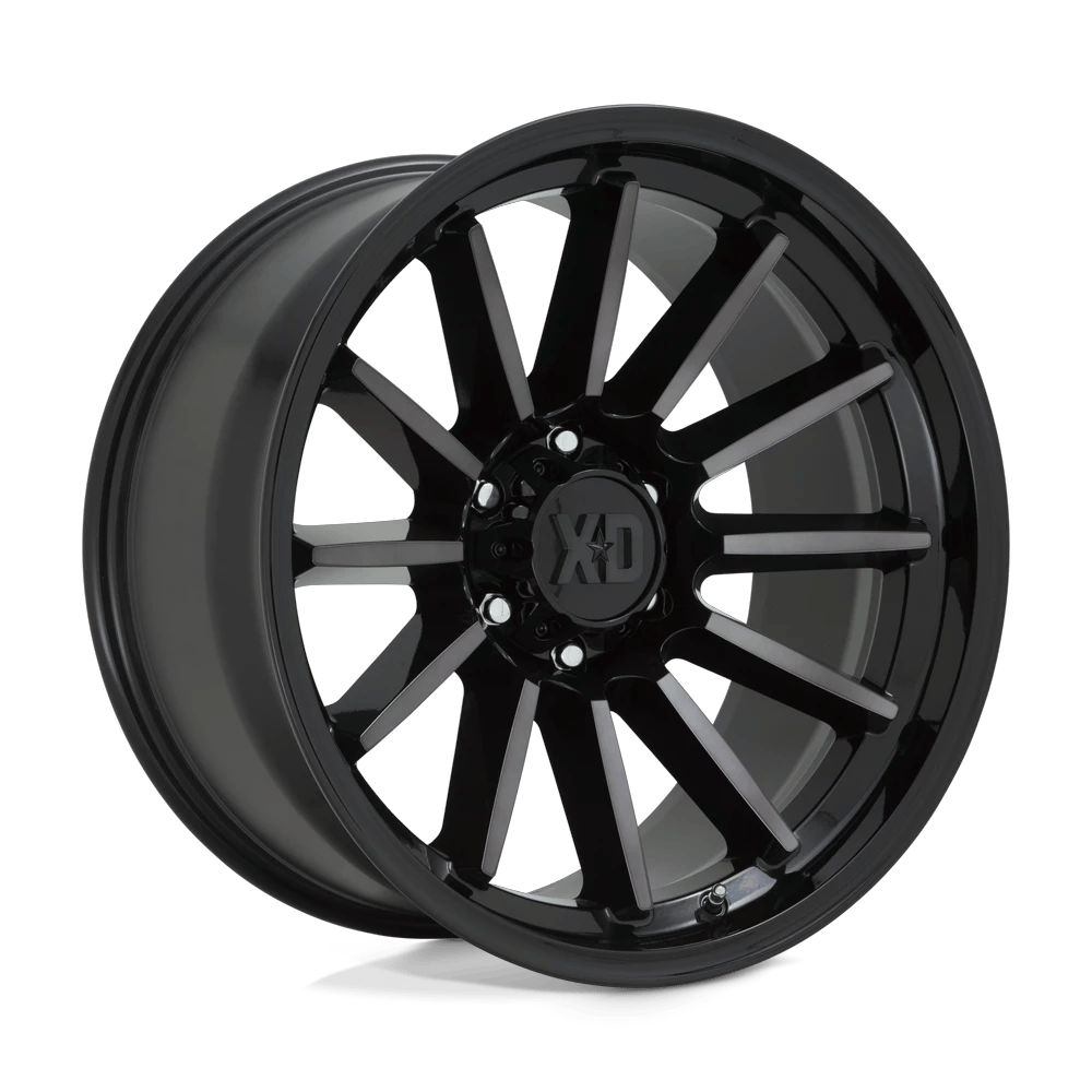 XD XD855 LUXE 20x10 ET-18 5x127 Gloss Black Machined w/ Gray Tint