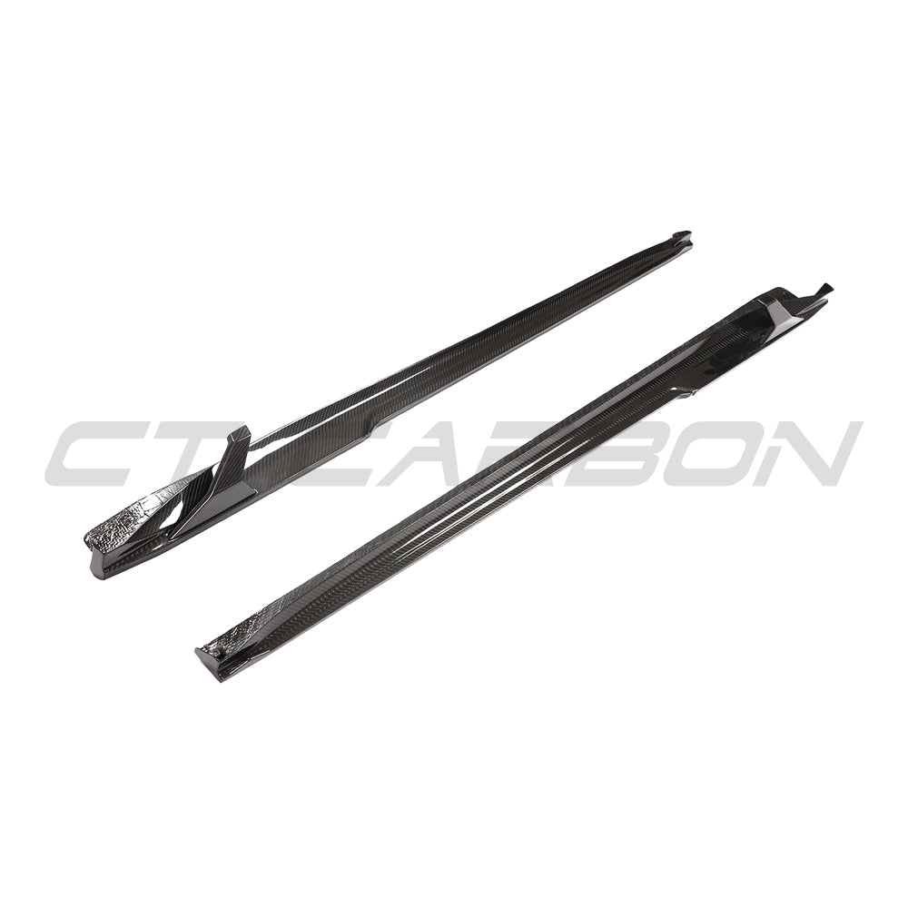 PORSCHE 911 991.2 GTS 2017-2019 CARBON FIBRE SIDE SKIRT EXTENSIONS-Side Skirts-CT CARBON-CT Carbon - High-quality carbon fiber and gloss black aerodynamic parts for premium sports and luxury vehicles.