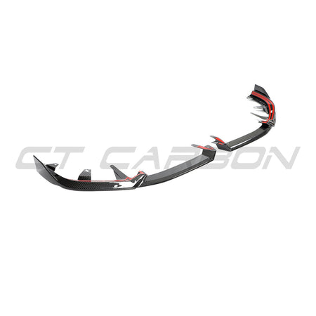 BMW 5 SERIES & i5 G60/G61 2024+ CARBON FIBRE SPLITTER-Splitter-CT CARBON-CT Carbon - High-quality carbon fiber and gloss black aerodynamic parts for premium sports and luxury vehicles.