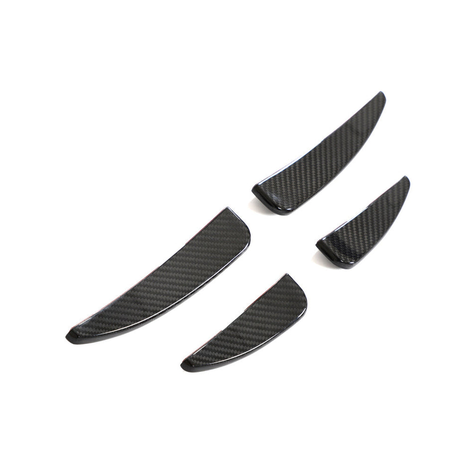 AUDI R8 V10 GEN 2.5 2020-2023 CARBON FIBRE FRONT CANARDS-Accessories-CT CARBON-CT Carbon - High-quality carbon fiber and gloss black aerodynamic parts for premium sports and luxury vehicles.