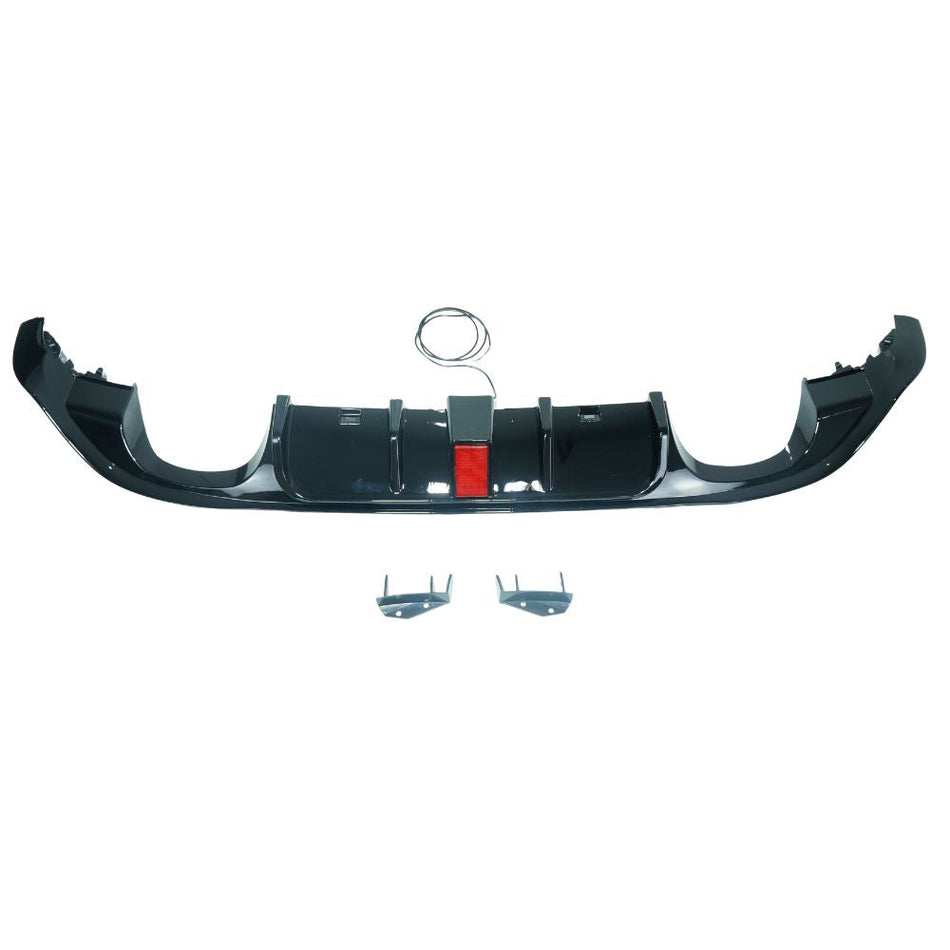 VOLKSWAGEN GOLF R MK7.5 2017-2020 GLOSS BLACK DIFFUSER WITH LED LIGHT