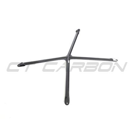 AUDI R8 COUPE 2015-2024 CARBON FIBRE STRUT BRACE-Accessories-CT CARBON-CT Carbon - High-quality carbon fiber and gloss black aerodynamic parts for premium sports and luxury vehicles.