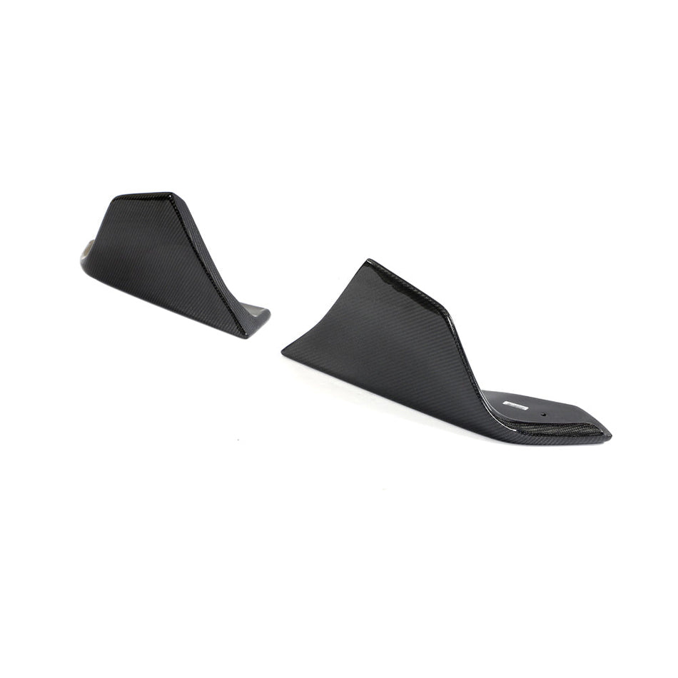 TOYOTA SUPRA 2019+ A90 CARBON FIBRE FRONT BUMPER CORNERS-Accessories-CT CARBON-CT Carbon - High-quality carbon fiber and gloss black aerodynamic parts for premium sports and luxury vehicles.