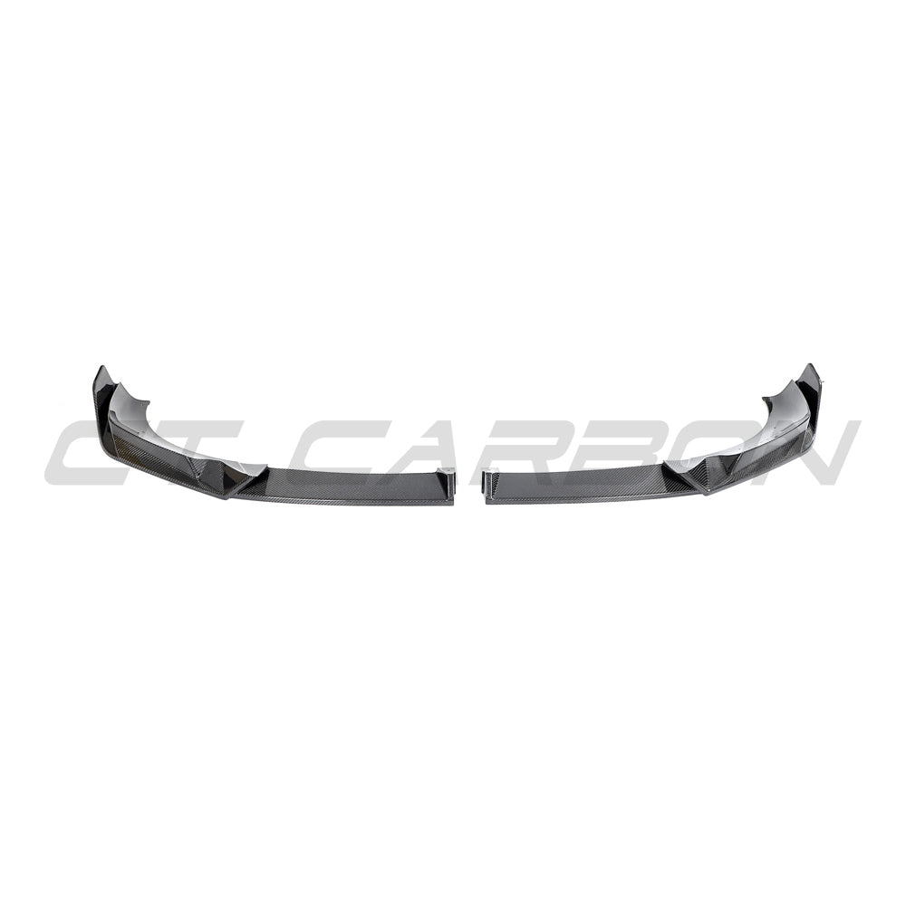 BMW X3M/X4M F97/F98 LCI 2022+ CARBON FIBRE SPLITTER-Splitter-CT CARBON-CT Carbon - High-quality carbon fiber and gloss black aerodynamic parts for premium sports and luxury vehicles.