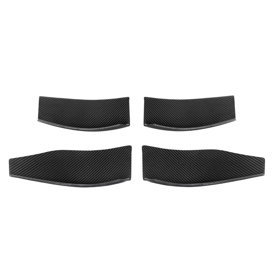 BMW M3/M4 G80/G81/G82/G83 2021+ CARBON FIBRE FRONT BUMPER CANARDS - V3-Accessories-CT CARBON-CT Carbon - High-quality carbon fiber and gloss black aerodynamic parts for premium sports and luxury vehicles.