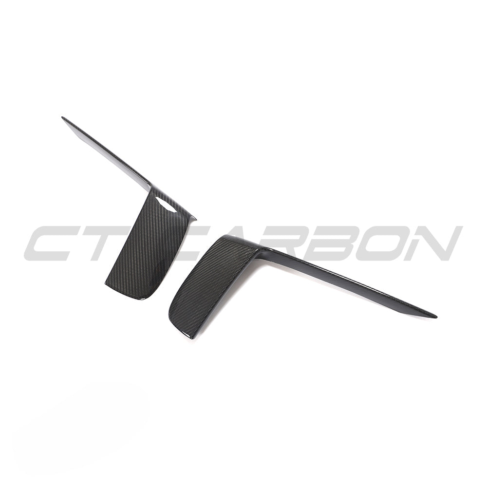 PORSCHE 911 991.2 GT3RS 2018-2020 CARBON FIBRE FRONT BUMPER TRIM COVERS-Accessories-CT CARBON-CT Carbon - High-quality carbon fiber and gloss black aerodynamic parts for premium sports and luxury vehicles.