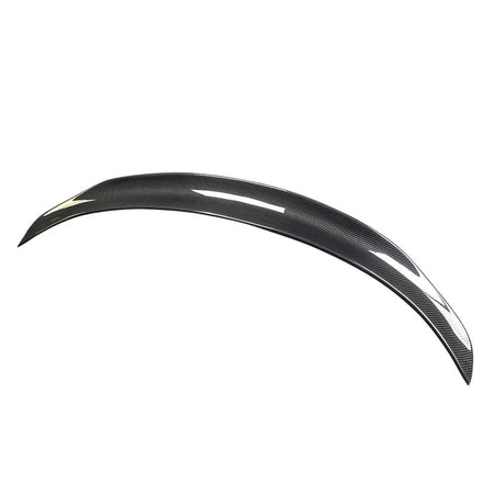 TESLA MODEL 3 2017-2023 CARBON FIBRE SPOILER - V5-Spoiler-CT CARBON-CT Carbon - High-quality carbon fiber and gloss black aerodynamic parts for premium sports and luxury vehicles.