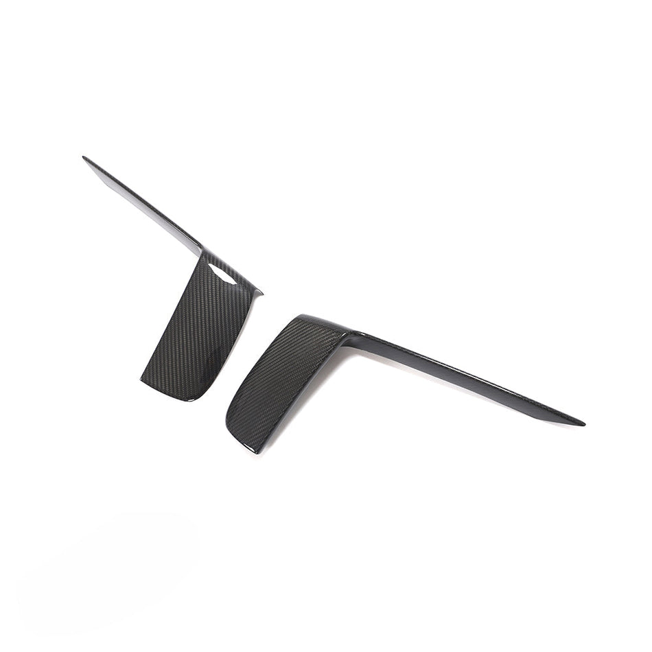 PORSCHE 911 991.2 GT3RS 2018-2020 CARBON FIBRE FRONT BUMPER TRIM COVERS-Accessories-CT CARBON-CT Carbon - High-quality carbon fiber and gloss black aerodynamic parts for premium sports and luxury vehicles.