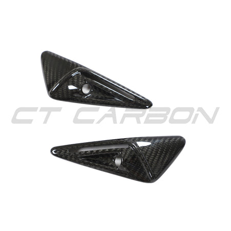 TESLA MODEL 3 2017-2023 CARBON FIBRE SIDE CAMERA COVER-Accessories-CT CARBON-CT Carbon - High-quality carbon fiber and gloss black aerodynamic parts for premium sports and luxury vehicles.