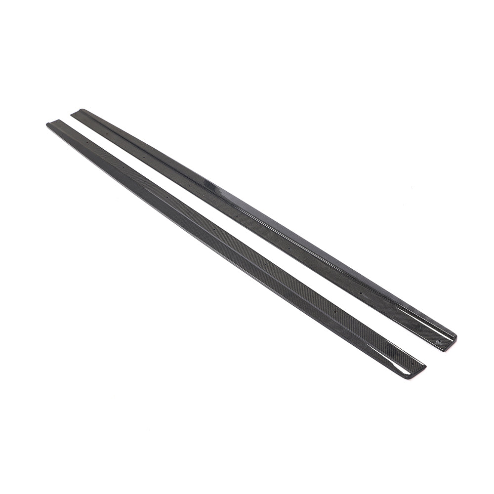 AUDI RS6 C7/C7.5 2013-2018 CARBON FIBRE SIDE SKIRTS-Side Skirts-CT CARBON-CT Carbon - High-quality carbon fiber and gloss black aerodynamic parts for premium sports and luxury vehicles.