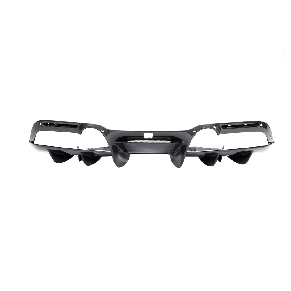 FERRARI F8 2019-2023 CARBON FIBRE DIFFUSER-Diffuser-CT CARBON-CT Carbon - High-quality carbon fiber and gloss black aerodynamic parts for premium sports and luxury vehicles.