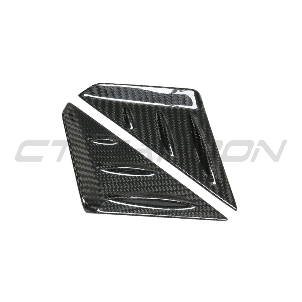 PORSCHE 911 & CAYMAN CARBON FIBRE A PILLAR TRIM-Accessories-CT CARBON-CT Carbon - High-quality carbon fiber and gloss black aerodynamic parts for premium sports and luxury vehicles.
