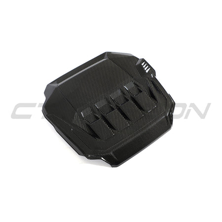 VW GOLF MK8 2020+ GTI CARBON FIBRE ENGINE COVER-Accessories-CT CARBON-CT Carbon - High-quality carbon fiber and gloss black aerodynamic parts for premium sports and luxury vehicles.