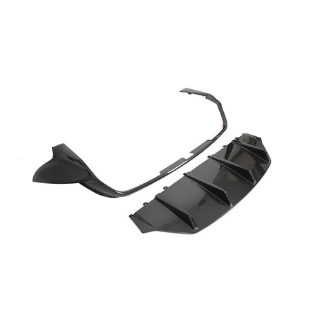 PORSCHE TAYCAN / TAYCAN 4 / TAYCAN 4S / TAYCAN GTS 2019+ CARBON FIBRE DIFFUSER-Diffuser-CT CARBON-CT Carbon - High-quality carbon fiber and gloss black aerodynamic parts for premium sports and luxury vehicles.