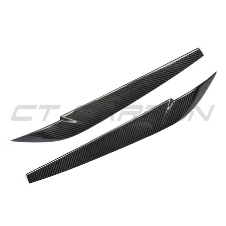 BMW F15/F16 X5/X6 2014-2018 CARBON FIBRE HEADLIGHT EYEBROWS-Accessories-CT CARBON-CT Carbon - High-quality carbon fiber and gloss black aerodynamic parts for premium sports and luxury vehicles.