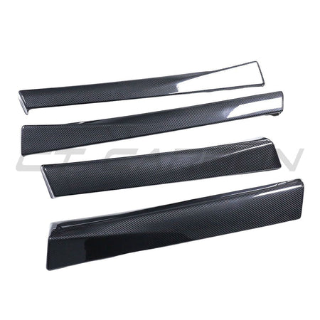 TESLA MODEL 3 2017-2023 CARBON FIBRE INTERIOR DOOR PANEL TRIM ADD ON-Accessories-CT CARBON-CT Carbon - High-quality carbon fiber and gloss black aerodynamic parts for premium sports and luxury vehicles.