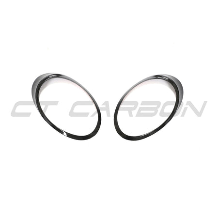 PORSCHE 991 911 2012-2021 CARBON FIBRE HEADLIGHT EYEBROWS-Accessories-CT CARBON-CT Carbon - High-quality carbon fiber and gloss black aerodynamic parts for premium sports and luxury vehicles.