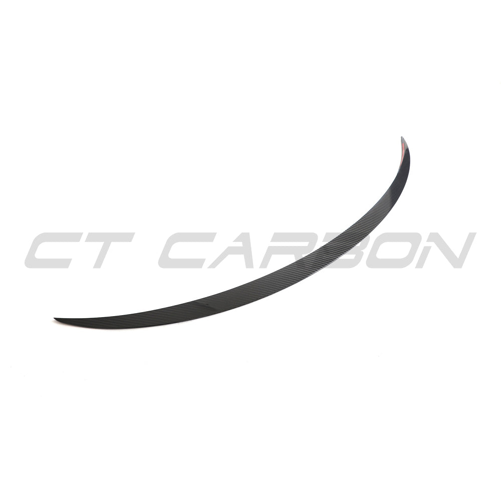 TESLA MODEL 3 2023+ CARBON FIBRE SPOILER - V1-Spoiler-CT CARBON-CT Carbon - High-quality carbon fiber and gloss black aerodynamic parts for premium sports and luxury vehicles.