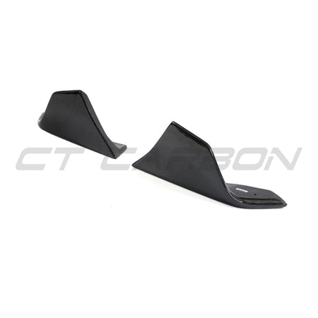 TOYOTA SUPRA 2019+ A90 CARBON FIBRE FRONT BUMPER CORNERS-Accessories-CT CARBON-CT Carbon - High-quality carbon fiber and gloss black aerodynamic parts for premium sports and luxury vehicles.
