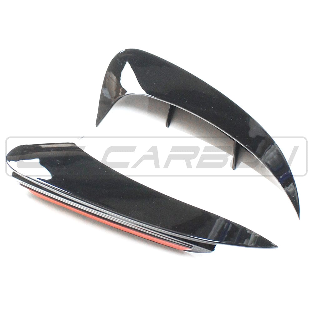 BLAK BY CT BUMPER CORNERS MERCEDES A-CLASS A35 V177 GLOSS BLACK REAR BUMPER CORNERS