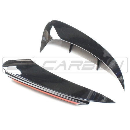 BLAK BY CT BUMPER CORNERS MERCEDES A-CLASS A35 V177 GLOSS BLACK REAR BUMPER CORNERS