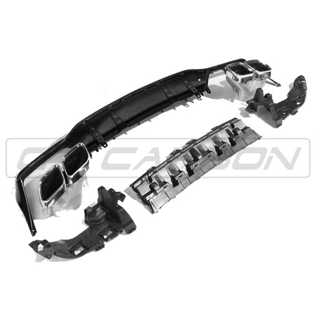 CT CARBON Diffuser MERCEDES C-CLASS COUPE W205 GLOSS BLACK DIFFUSER & TIPS