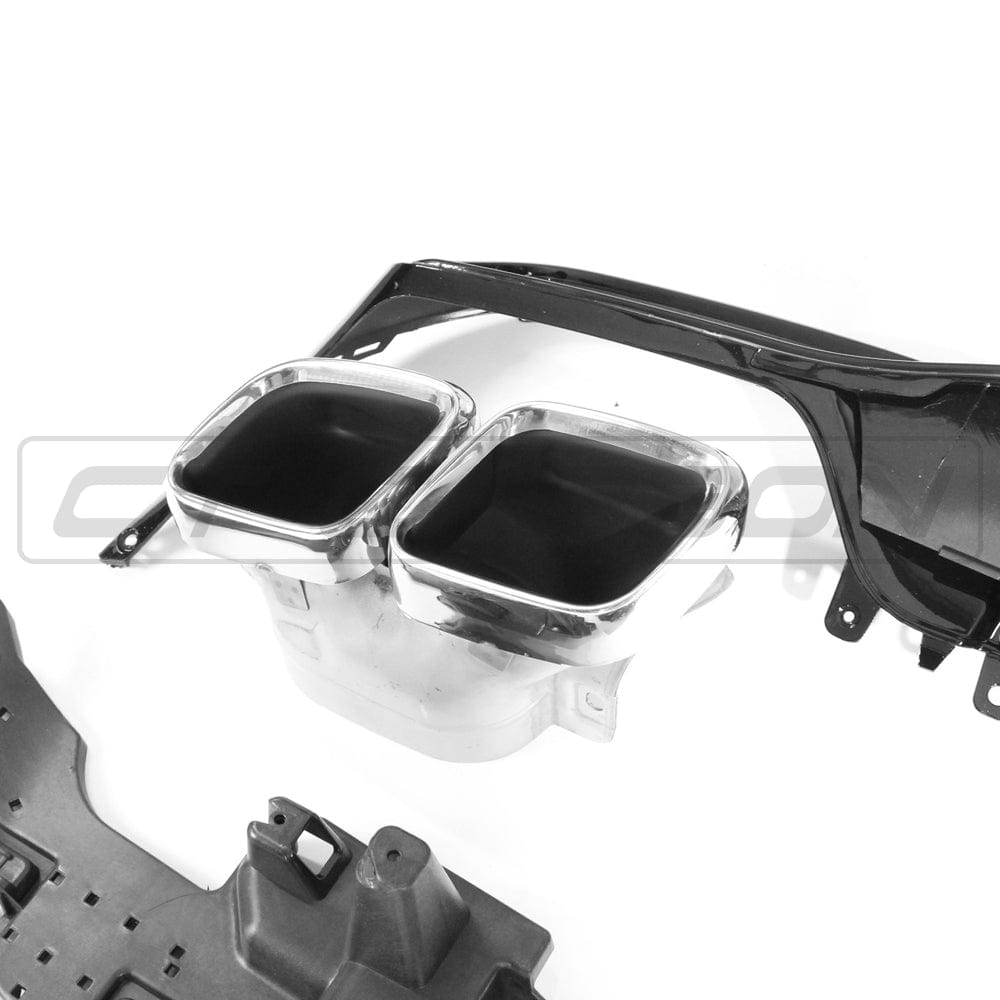 CT CARBON Diffuser MERCEDES C-CLASS COUPE W205 GLOSS BLACK DIFFUSER & TIPS