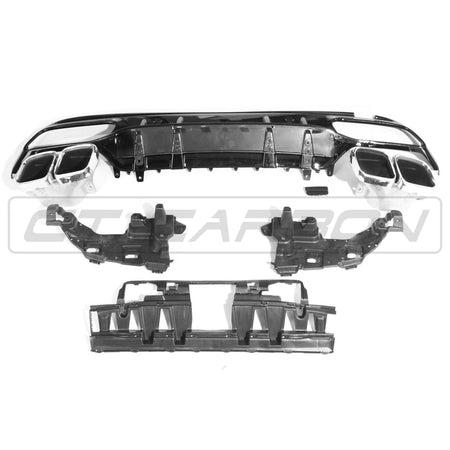 CT CARBON Diffuser MERCEDES C-CLASS SALOON/ESTATE W205 GLOSS BLACK DIFFUSER & TIPS