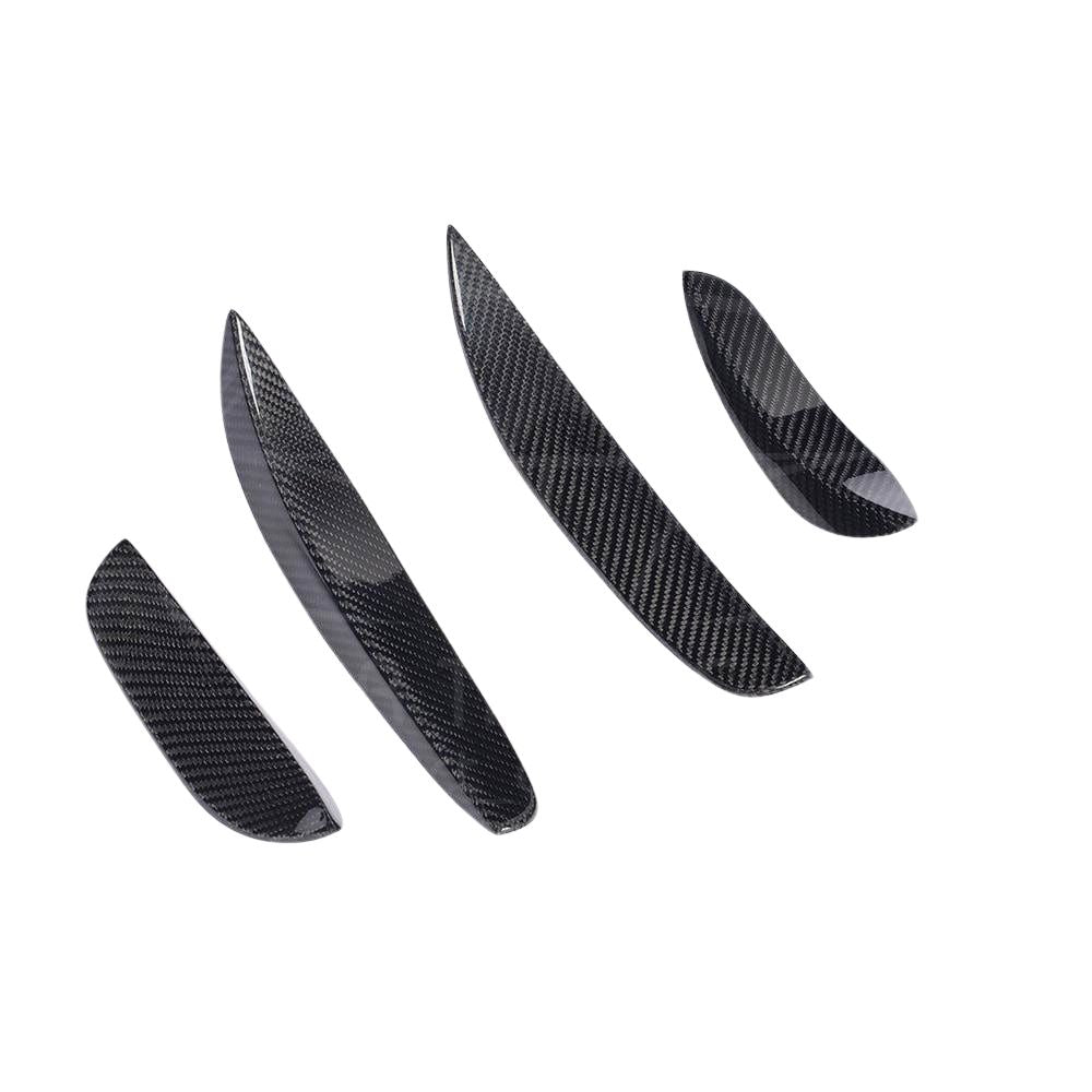 MERCEDES W205 C63 & C63S FRONT BUMPER CARBON FIBRE CANARDS / FINS-Accessories-CT CARBON-CT Carbon - High-quality carbon fiber and gloss black aerodynamic parts for premium sports and luxury vehicles.