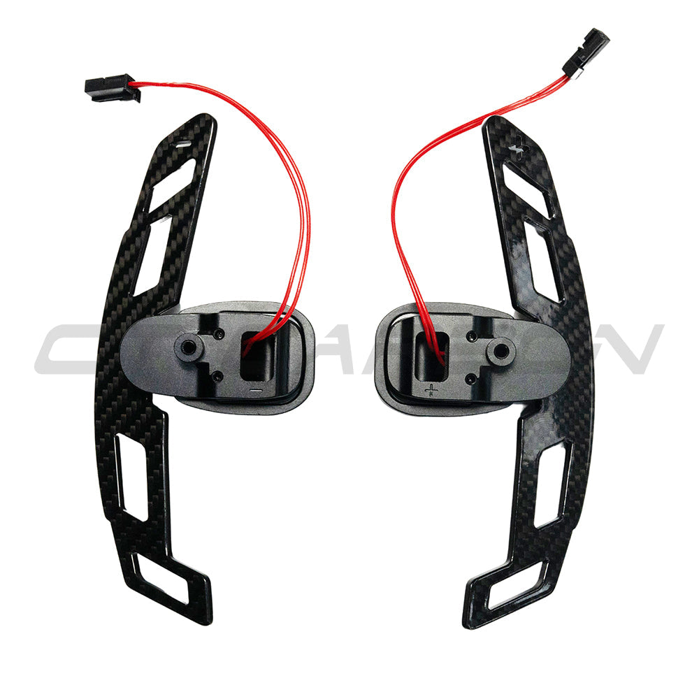 MERCREDES AMG MAGNETIC CARBON FIBRE SHIFTER PADDLES-Accessories-CT CARBON-CT Carbon - High-quality carbon fiber and gloss black aerodynamic parts for premium sports and luxury vehicles.