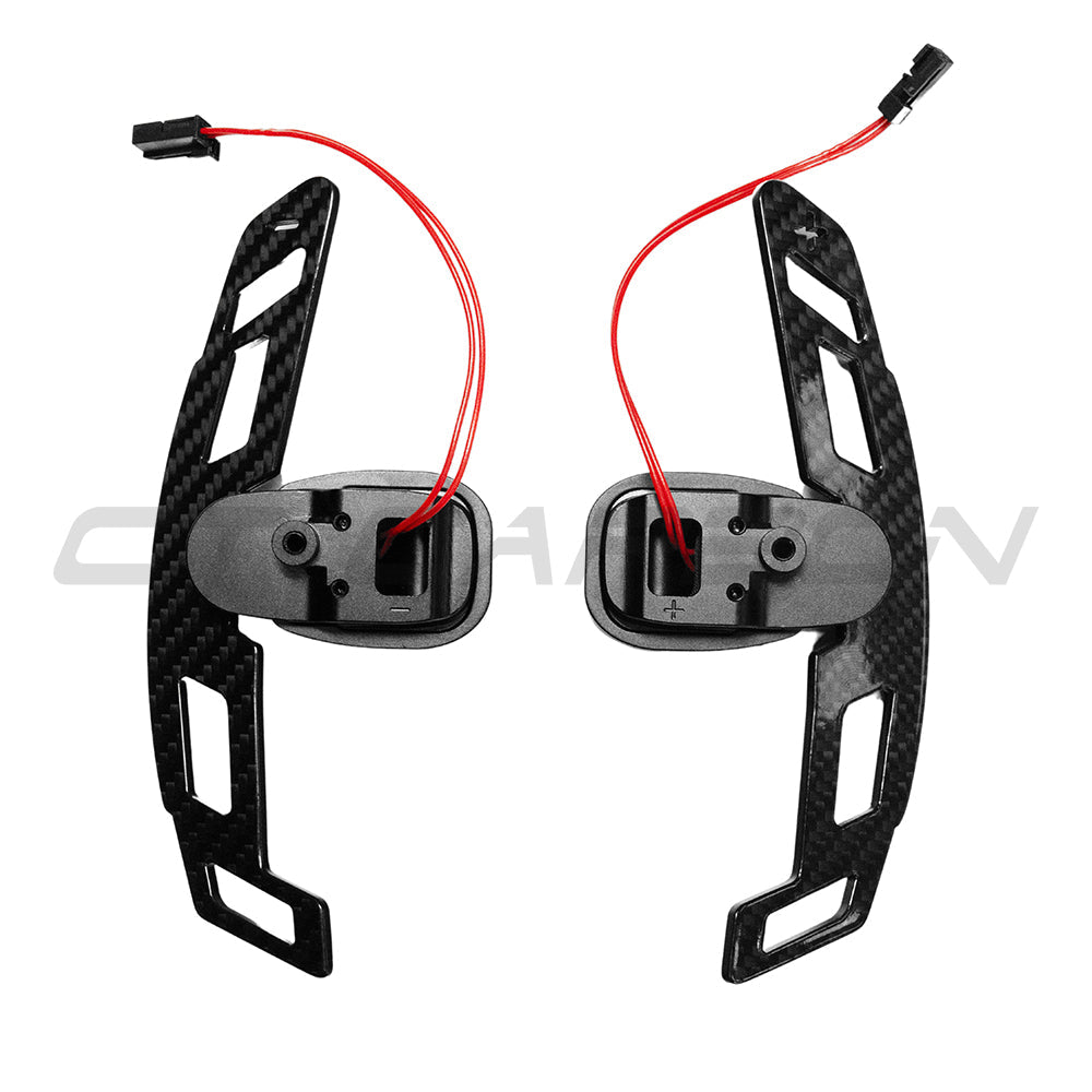 MERCREDES AMG MAGNETIC CARBON FIBRE SHIFTER PADDLES-Accessories-CT CARBON-CT Carbon - High-quality carbon fiber and gloss black aerodynamic parts for premium sports and luxury vehicles.