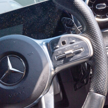 MERCREDES AMG MAGNETIC CARBON FIBRE SHIFTER PADDLES-Accessories-CT CARBON-CT Carbon - High-quality carbon fiber and gloss black aerodynamic parts for premium sports and luxury vehicles.