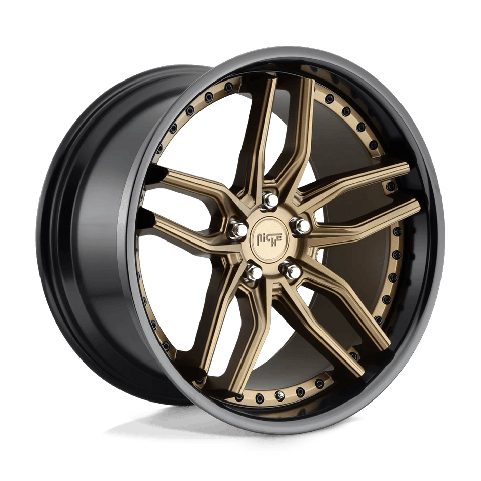 Niche 1PC M195 METHOS 20x9 ET18 5x115 Matte Bronze Black Bead Ring