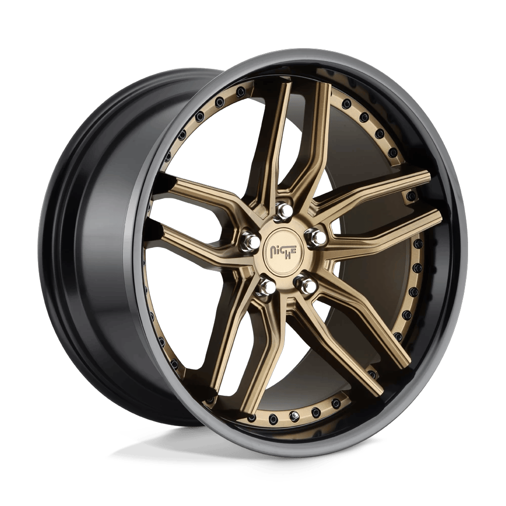 Niche 1PC M195 METHOS 20x9 ET27 5x112 Matte Bronze Black Bead Ring