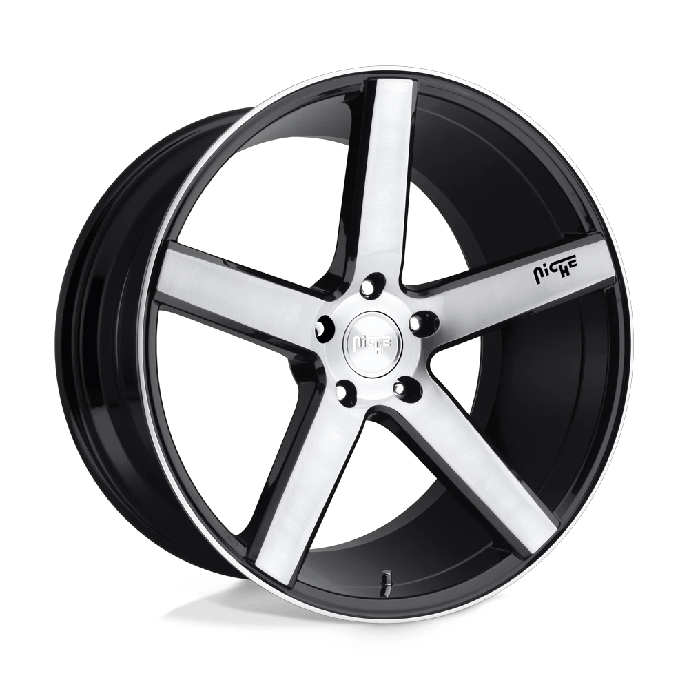 Niche 1PC M124 MILAN 22x9 ET38 5x114.3 Gloss Black Brushed