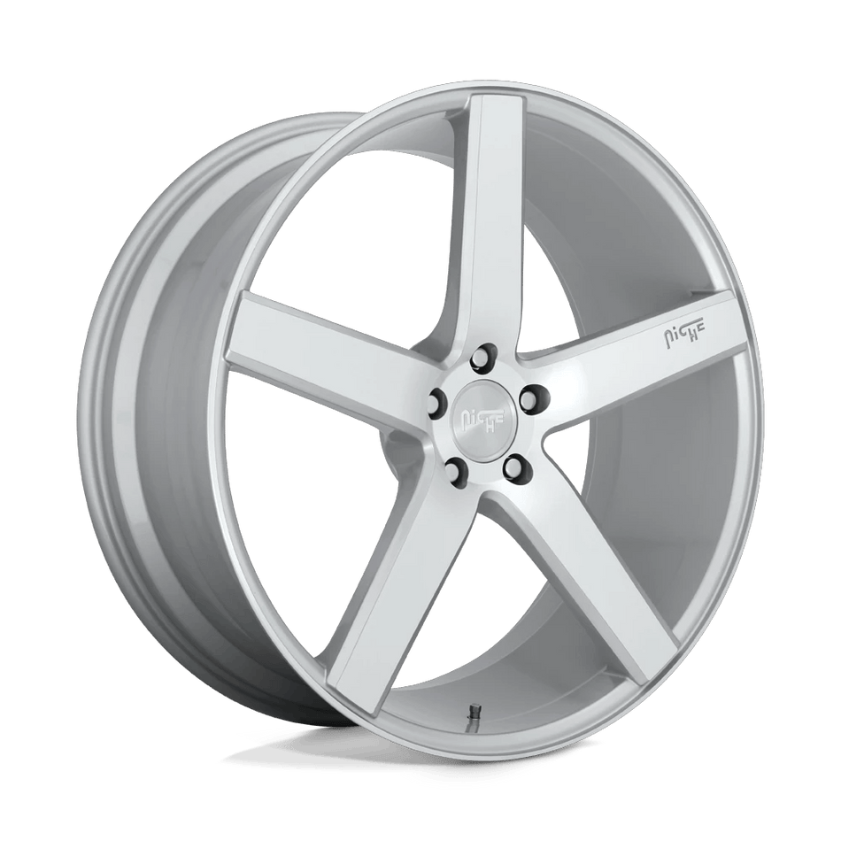 Niche 1PC M135 MILAN 20x8.5 ET35 5x114.3 Gloss Silver Machined
