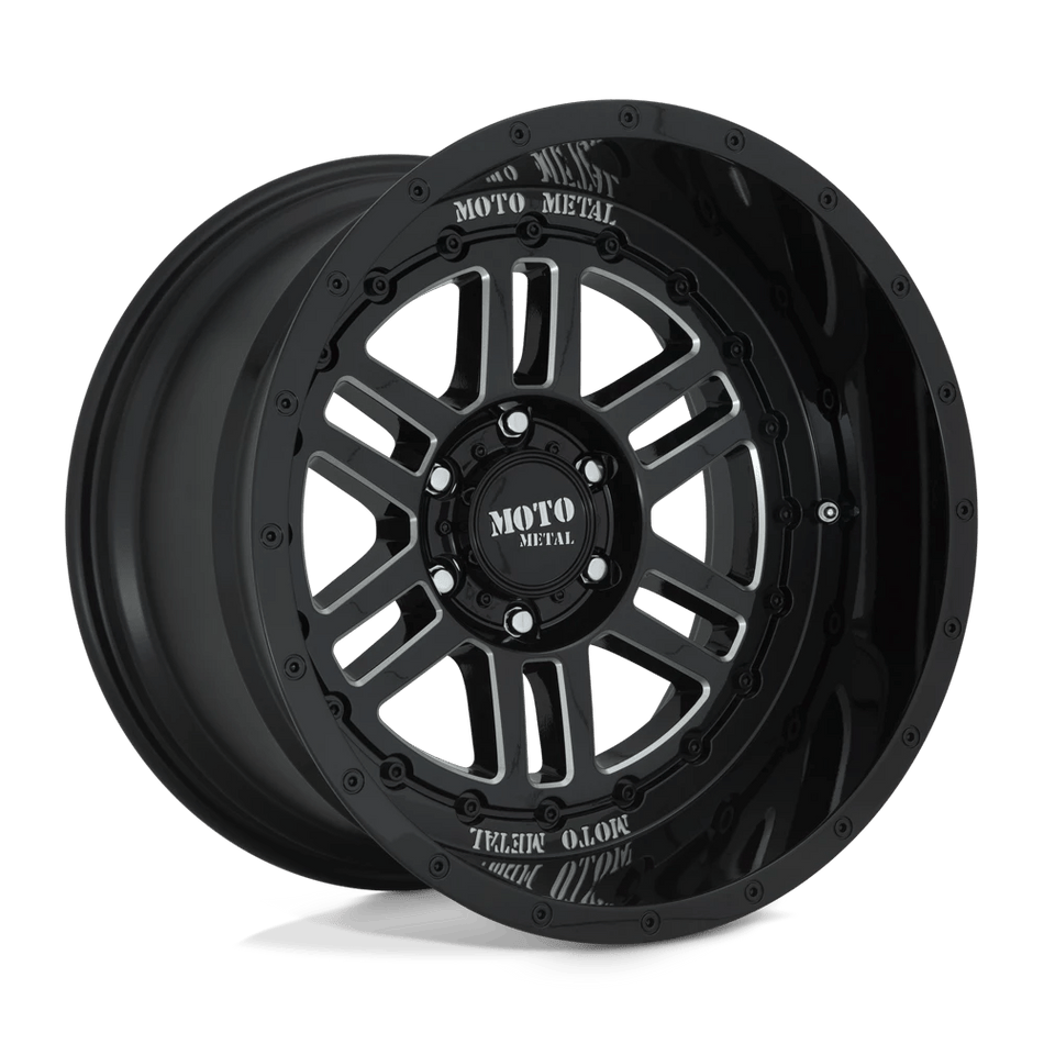 Moto Metal MO800 DEEP SIX 20x10 ET-18 6x139.7 Gloss Black Milled