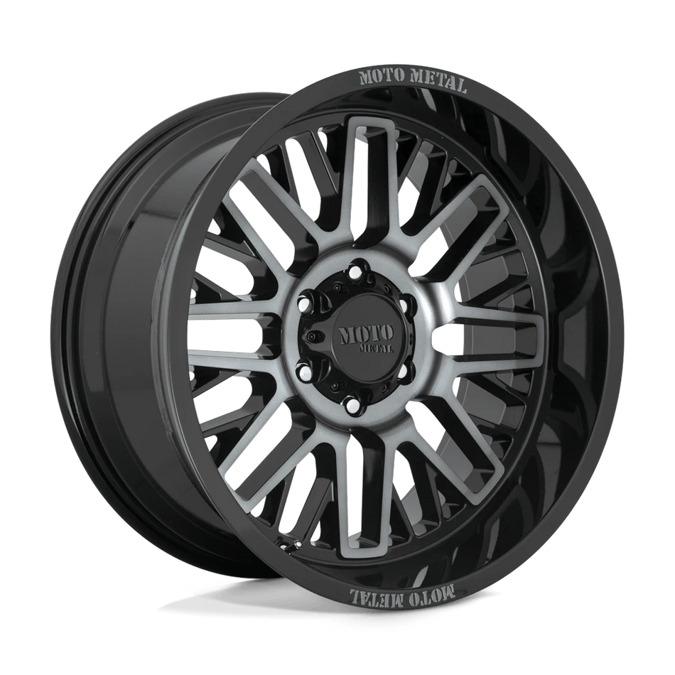 Moto Metal MO802 WARLOCK 20x9 ET18 8x180 Gloss Black Machined w/ Gray Tint
