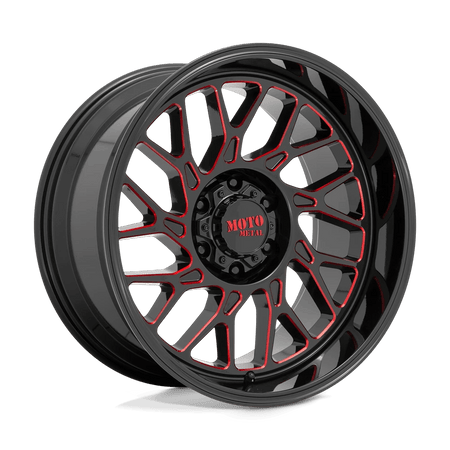 Moto Metal MO805 20x10 ET-18 6x139.7 Gloss Black Milled w/ Red Tint