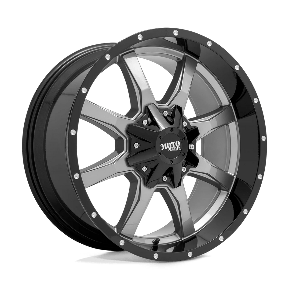 Moto Metal MO970 20x10 ET-24 6x135/5.5 Gloss Gray w/ Gloss Black Lip