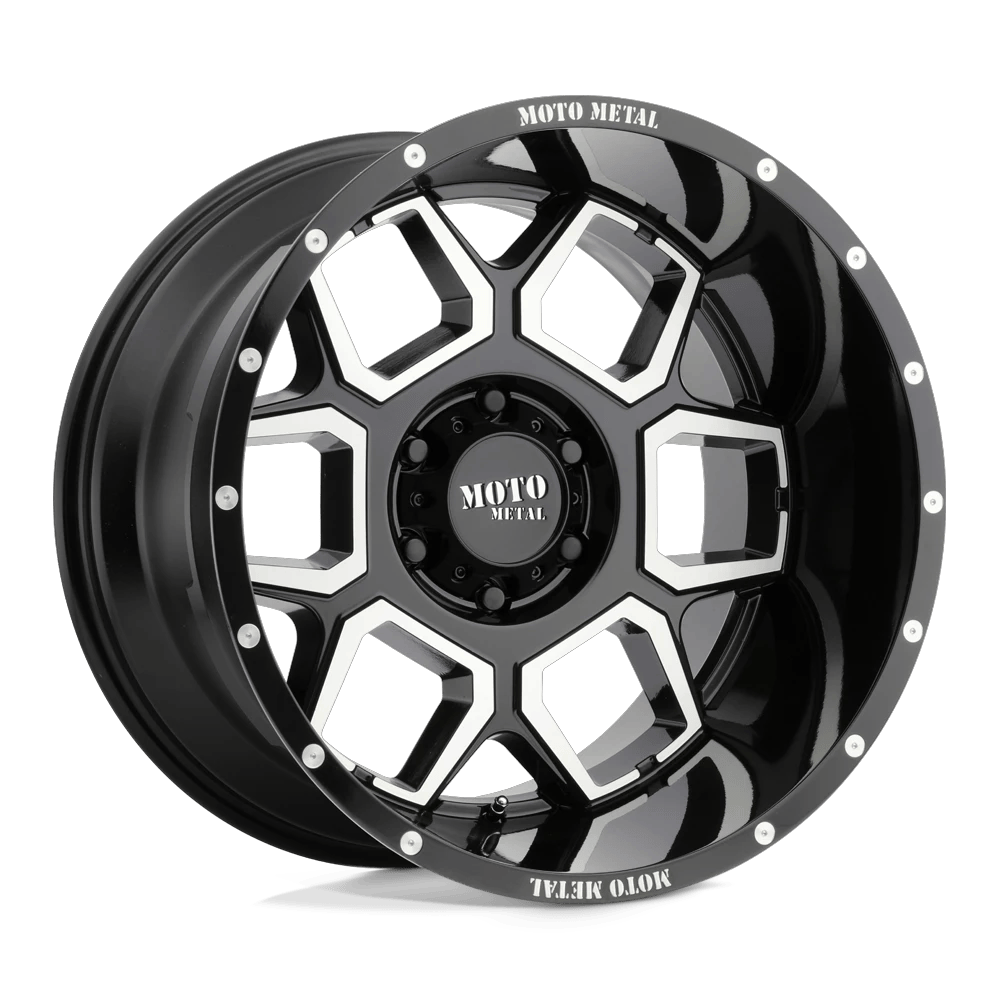 Moto Metal MO981 SPADE 20x10 ET-24 6x139.7 Gloss Black Machined