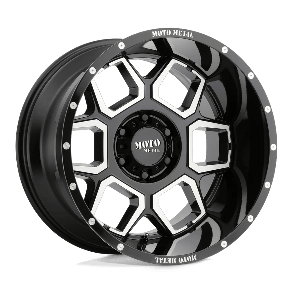 Moto Metal MO981 SPADE 20x10 ET-24 6x139.7 Gloss Black Machined