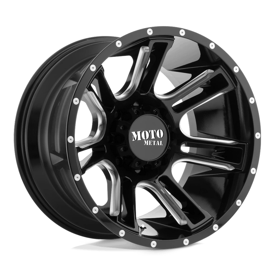 Moto Metal MO982 AMP 20x9 ET0 6x139.7 Gloss Black Milled
