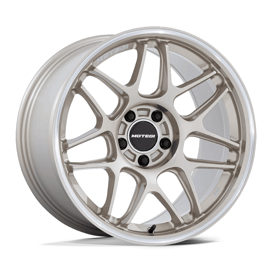 Motegi MR158 TSUBAKI 19x8.5 ET35 5x114.3 Motorsport Gold w/ Machined Lip