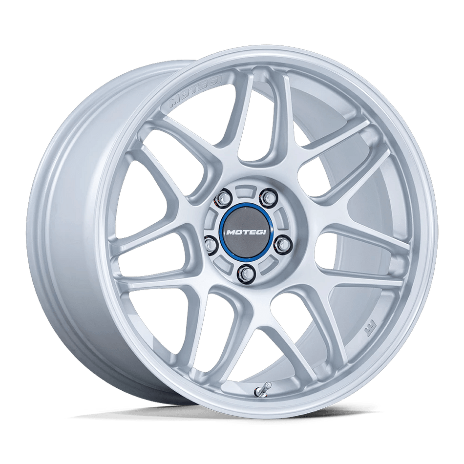 Motegi MR158 TSUBAKI 18x10.5 ET35 5x120 Hyper Silver w/ Machined Lip