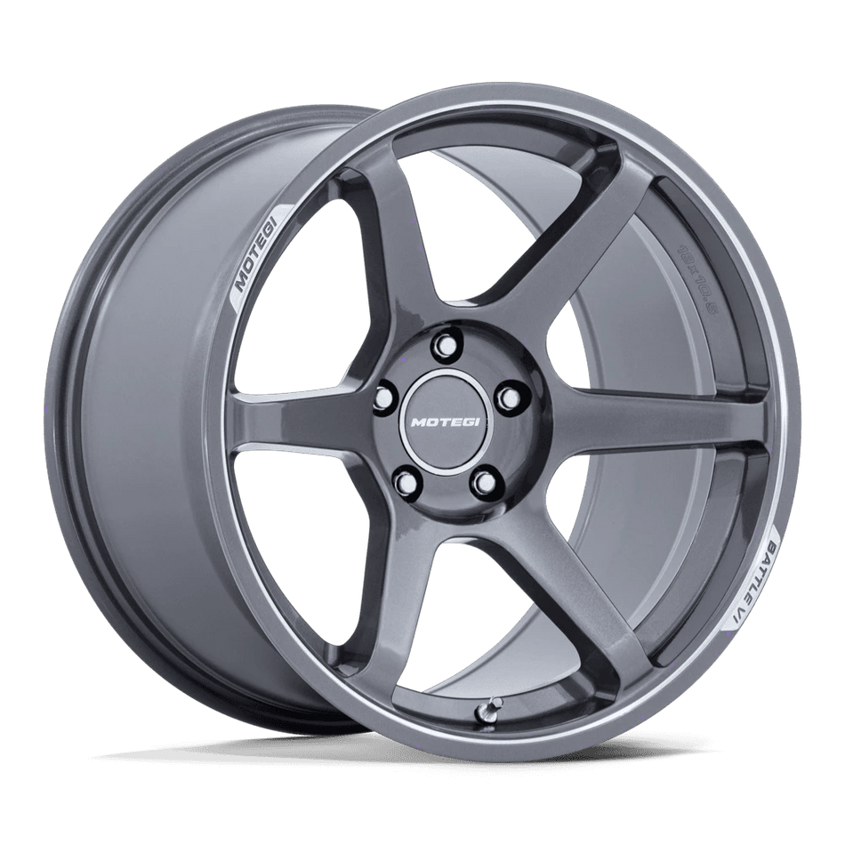 Motegi MR160 BATTLE VI 19x8.5 ET25 5x112 Gloss Gunzilla w/ Machined Lip