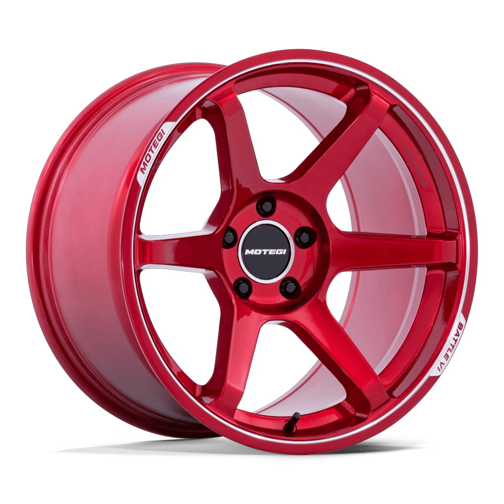 Motegi MR160 BATTLE VI 19x9.5 ET40 5x100 Cherry Red Metallic w/ Machined Lip